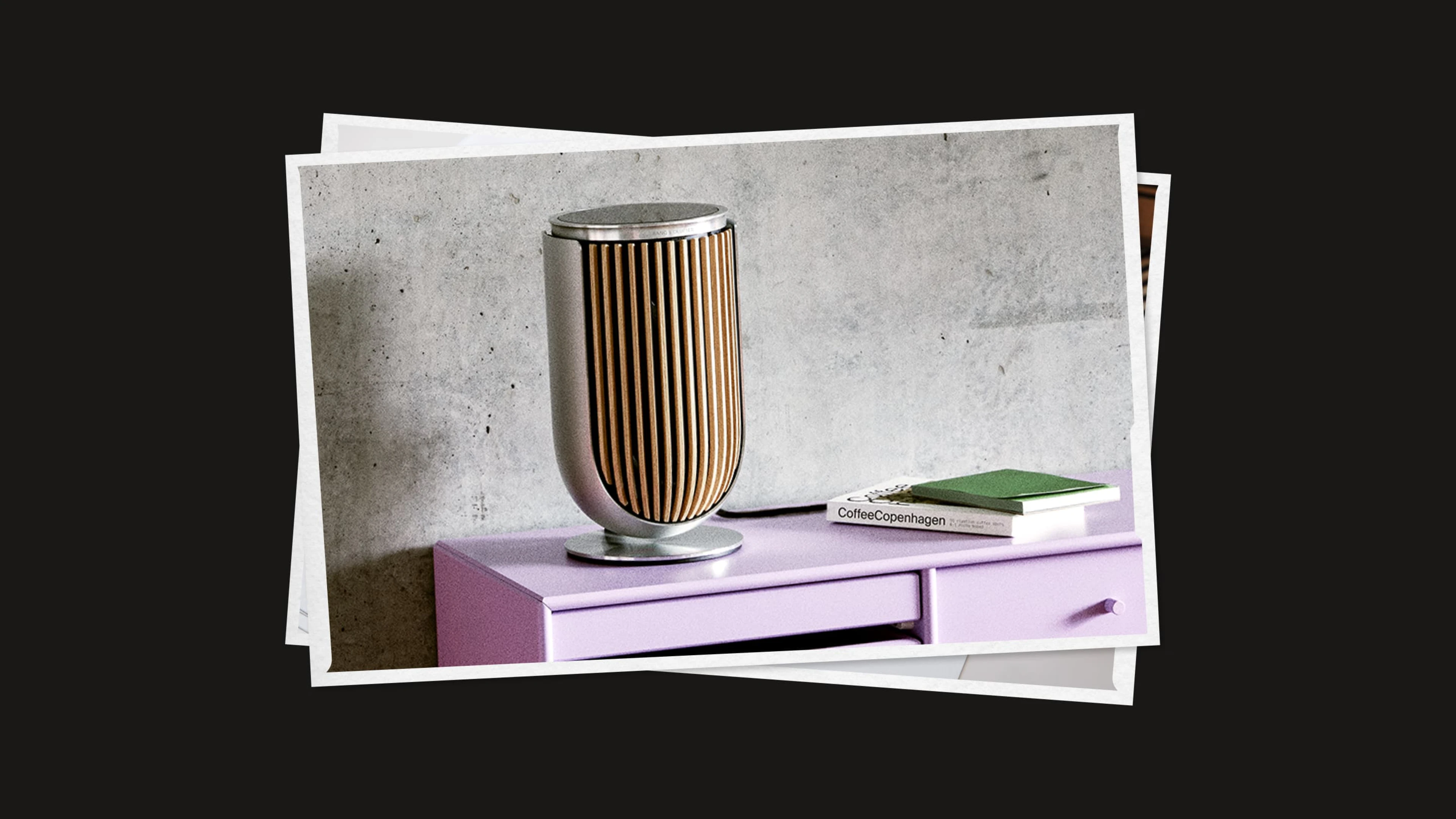 Beolab 8 shown in a polaroid picture