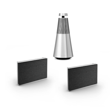 Beosound 2 and 2X Beosound A5 in Natural Aluminium